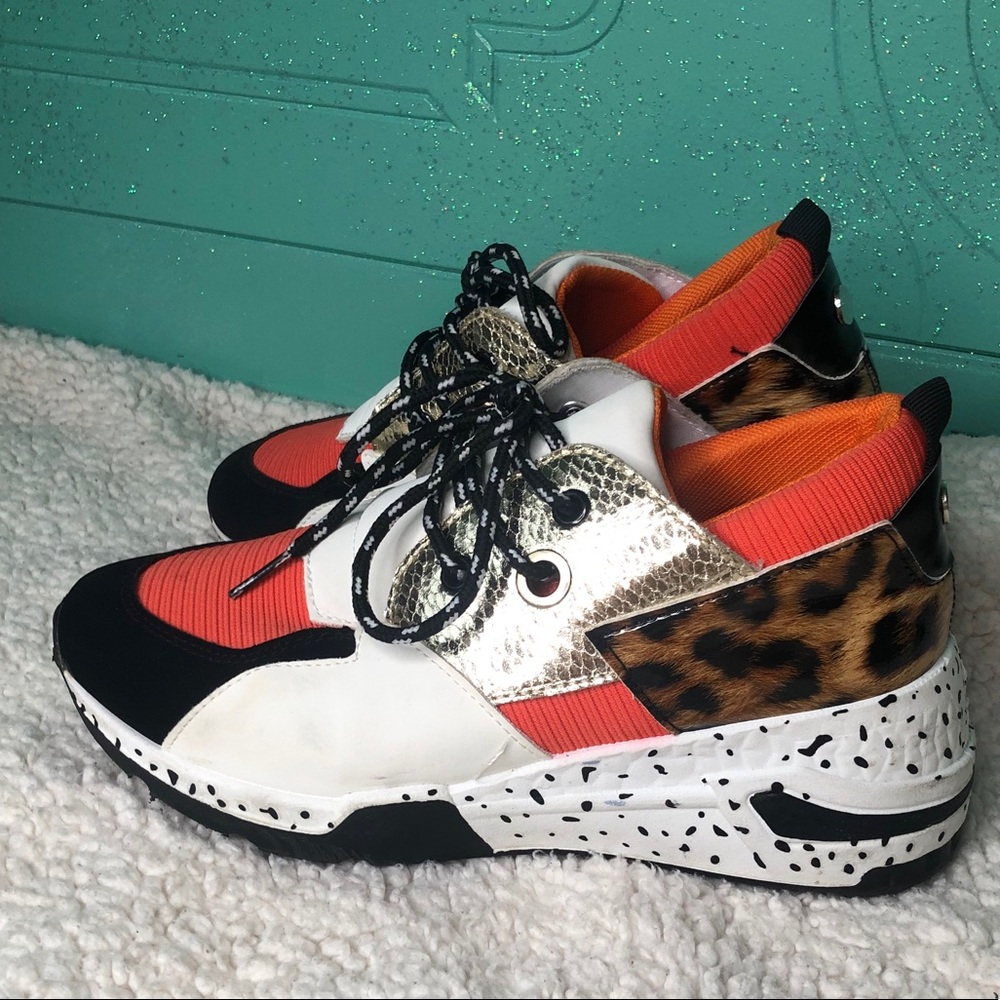 Cape robbin cheetah leopard platform sneakers